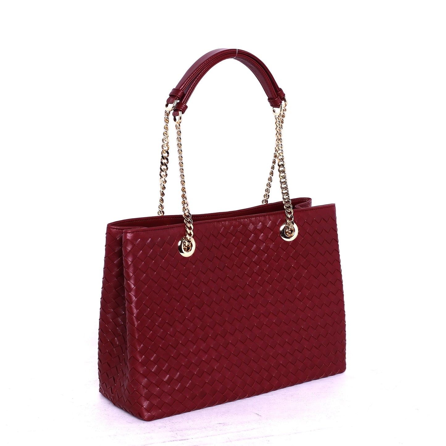 Mizrabi Ladies Fashion Maroon Leather Shoulder Bag-1