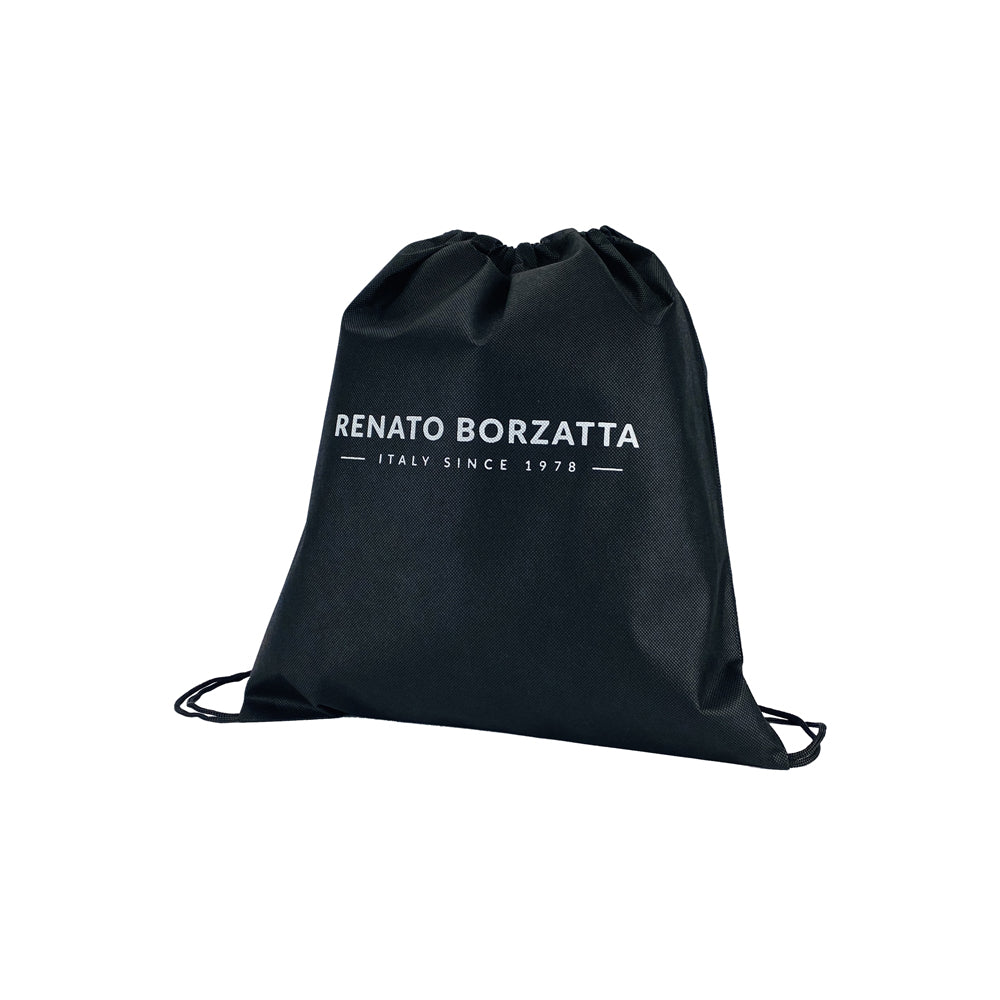 RB2002A | Borsa a Tracolla in Nylon/Vera Pelle, con leggera grana. Chiusura con lampo e tracolla regolabile - Colore Nero - Dimensioni: cm 15,5 x 21 x 7. Confezione: Sacchetto in Tessuto non Tessuto-3