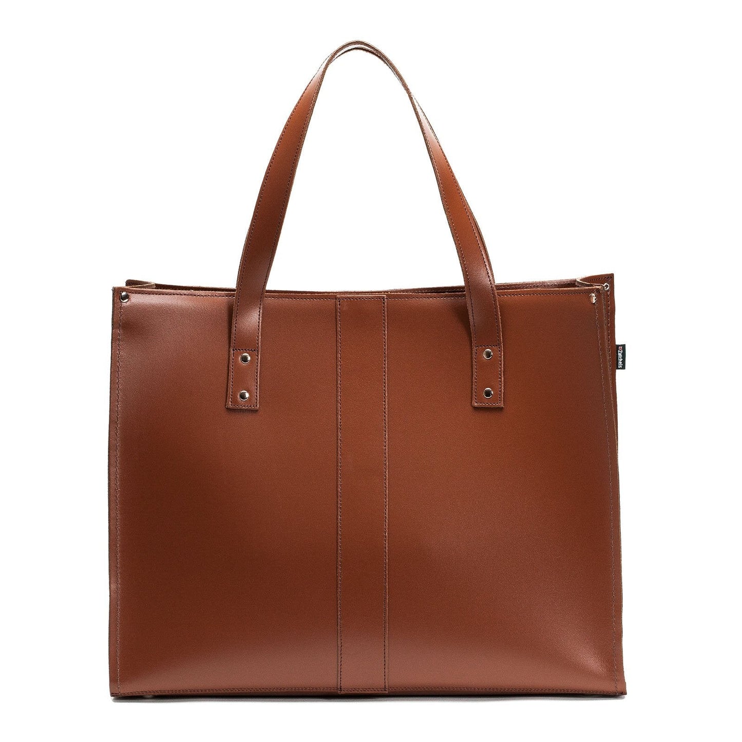 Handmade Leather Shopper - Chestnut-0